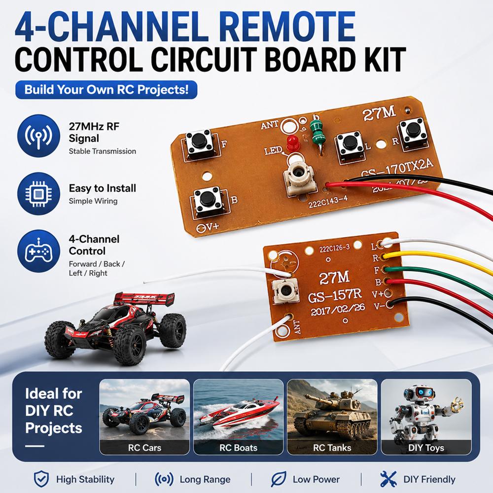 Joystick Rc Drone - Kit de Controle Remoto 27MHz 4