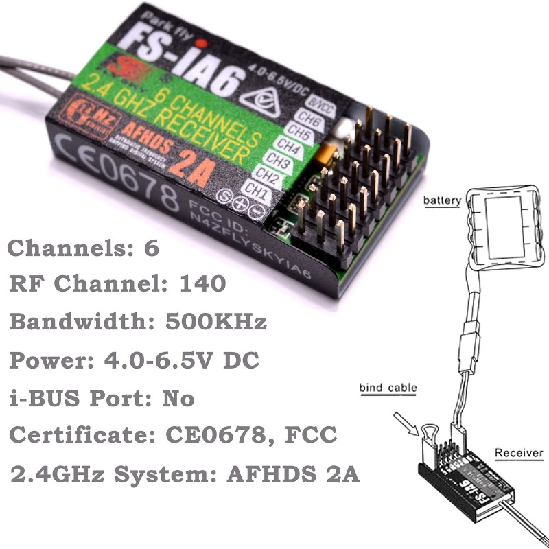 Flysky FS-IA6 Receptor 6CH Ant - Drone Rc Battery avaliação e preço