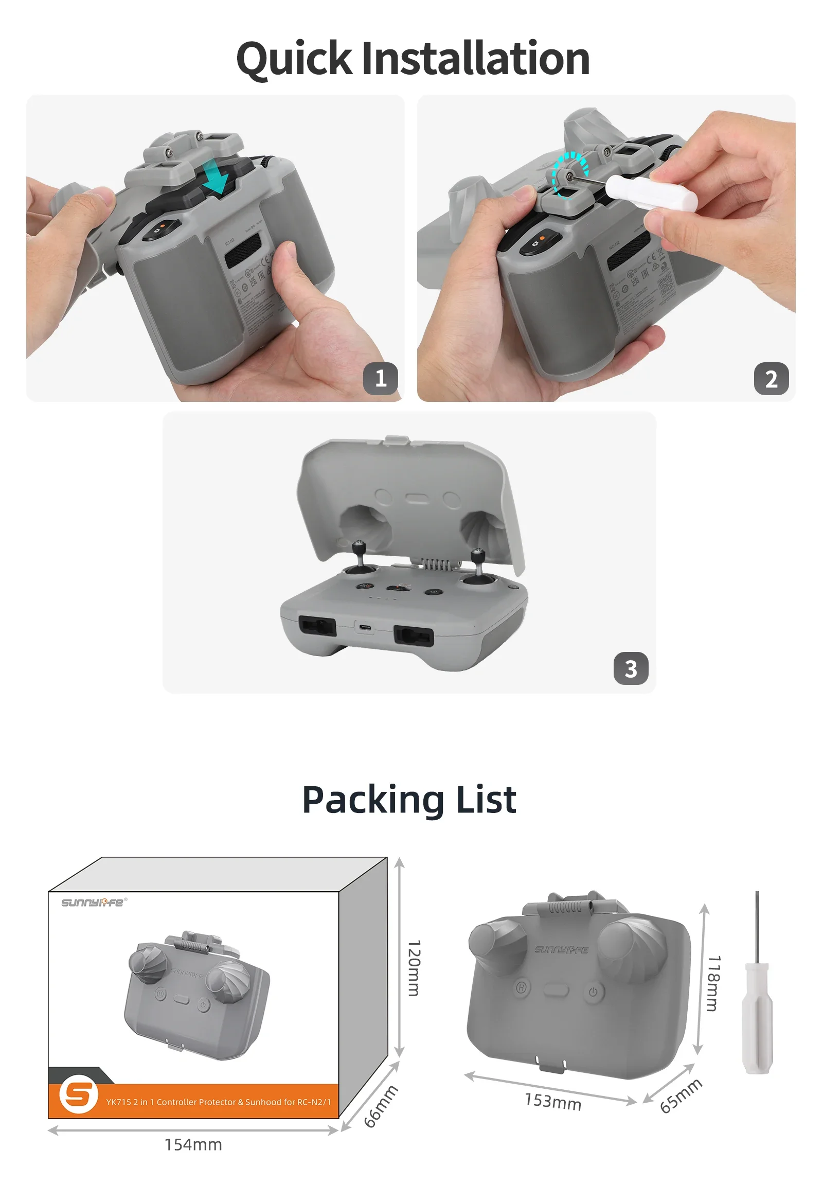 2 em 1 controlador protetor su - Drone Dji Rc Mini 3 avaliação e preço