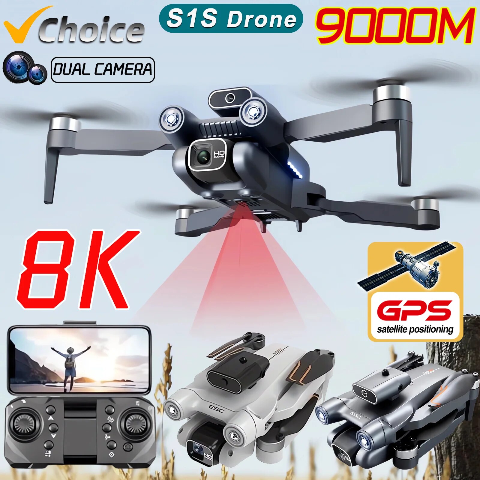 Dobrável RC Quadcopter S1S Dro - Drone Rc S1S avaliação e preço