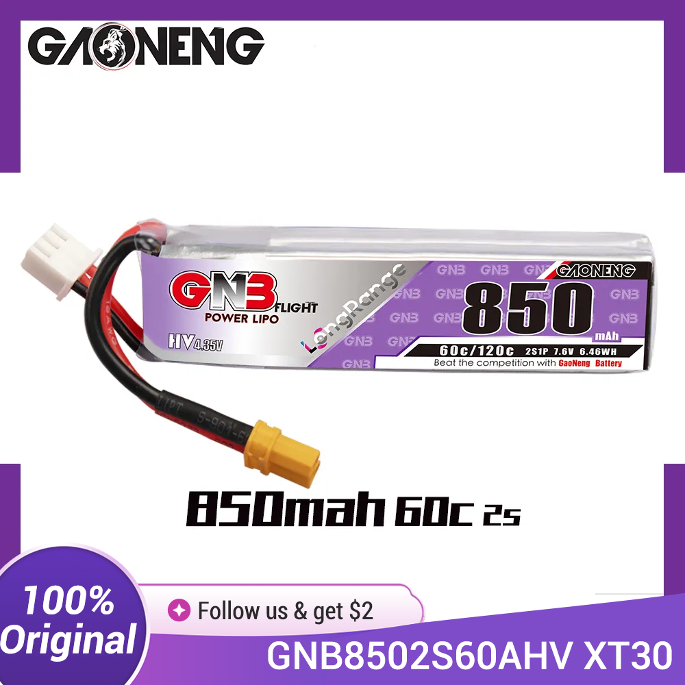 GAONENG GNB LiPo Bateria 850mA - Drone Rc Link avaliação e preço