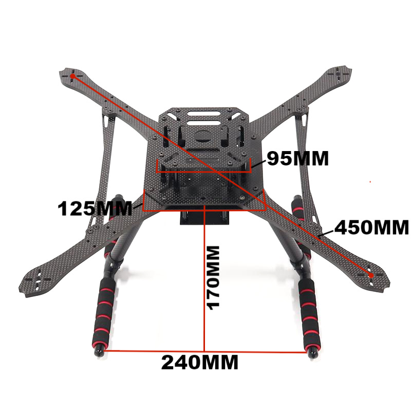 B-CUBE Open Source 450MM Smart - Heavy Lift Drone Frame avaliação e preço