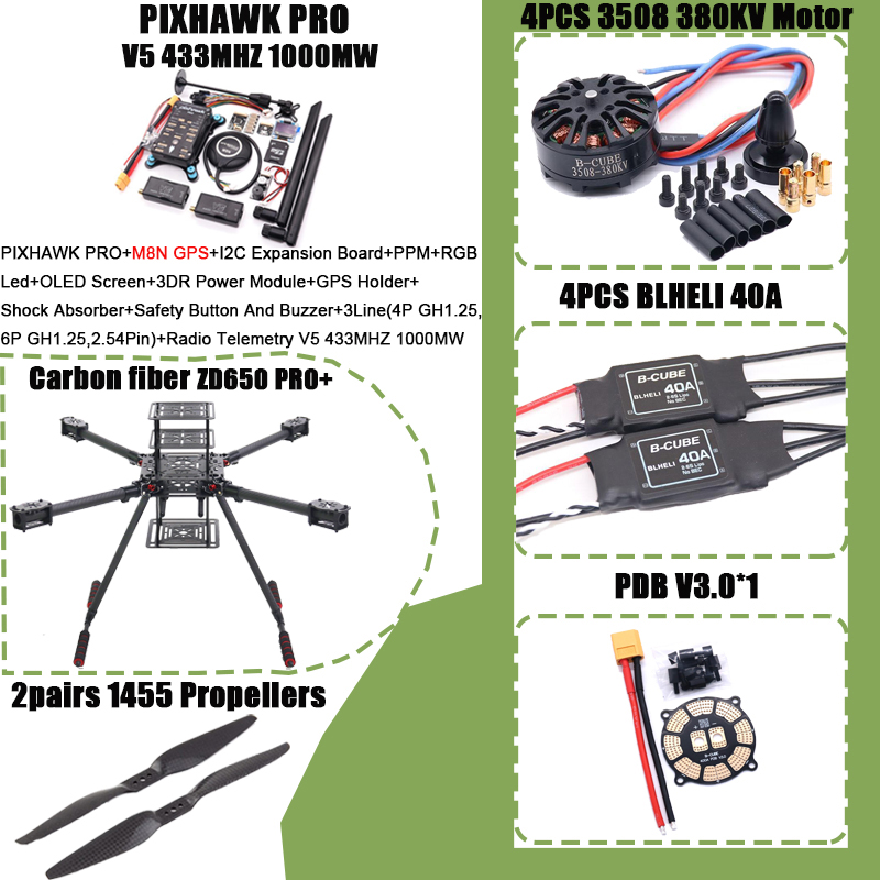 RCtoSky ZD650 PRO+ Quadcopter  - Heavy Lift Drone Frame avaliação e preço